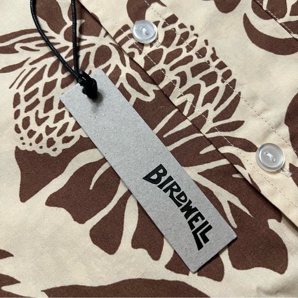 Birdwell Beach Britches Hawaiian Shirt Tan Brown Short Sleeve Men’s Size Small - Picture 5 of 11